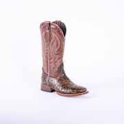 Jungle Handtooled Brown Print Cowgirl Boots With Italo Orix Top