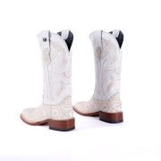 Jungle Handtooled Pearl & White Cowgirl Boots With Montana Ice Top