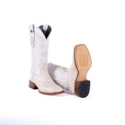 Jungle Handtooled Pearl & White Cowgirl Boots With Montana Ice Top