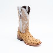 Ostrich Print Orix Cowgirl Boots Whit Indians Bone