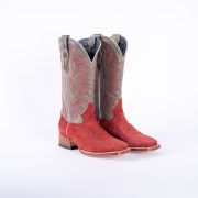 Ruff Out Red Cowgirl Boots With Palermo Grey Top