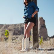 The Bride Beige Cowgirl Boots