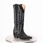Triad Black Suede Cowgirl Boots