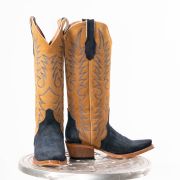 Triad Navy Suede Cowgirl Boots
