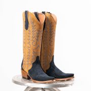 Triad Navy Suede Cowgirl Boots