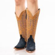 Triad Navy Suede Cowgirl Boots