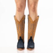 Triad Navy Suede Cowgirl Boots