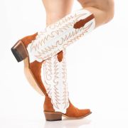 Triad Rust Suede Cowgirl Boots