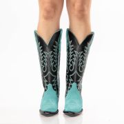 Triad Turquoise  Suede Cowgirl Boots