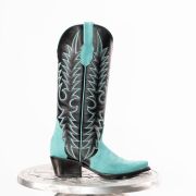 Triad Turquoise  Suede Cowgirl Boots