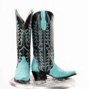 Triad Turquoise  Suede Cowgirl Boots