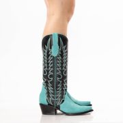 Triad Turquoise  Suede Cowgirl Boots